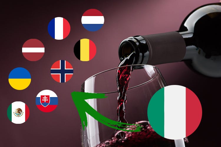 Per l'export del vino italiano fino a un miliardo di euro in 8 Paesi