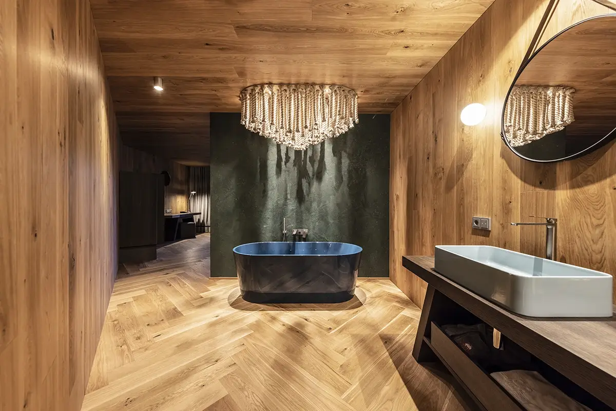 Particolare delle nuove Suite Cocoon Contatto con la natura e adults only: ecco le nuove suite dell’Hotel Fanes