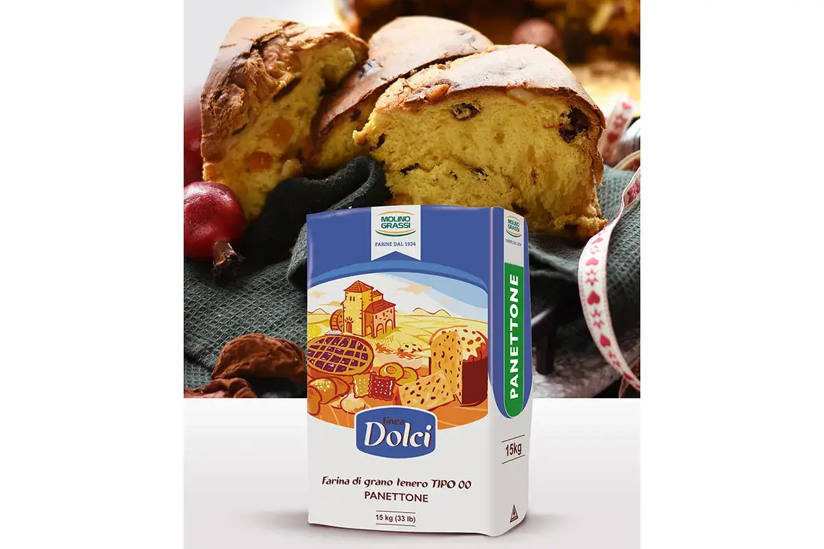 Farina Panettone della Linea Dolci di Molino Grassi Il segreto di un panettone perfetto &egrave; scegliere la giusta farina