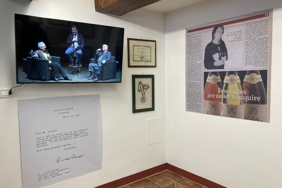 Fattoria dei Barbi, esoposti sulle pareti immagini e ricordi di Francesca Colombini Cinelli Alla Fattoria dei Barbi la mostra sulla “Signora del Brunello”