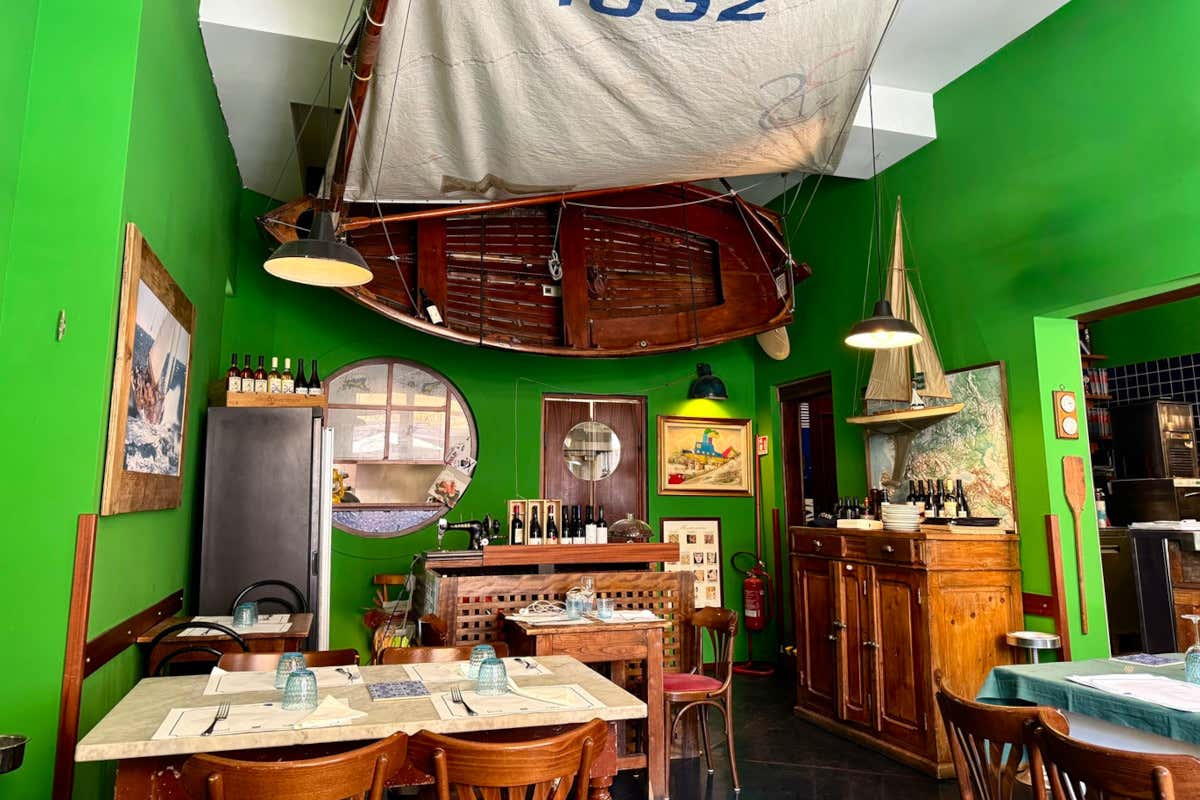 Un angolo della sala del ristorante Fauro 1937