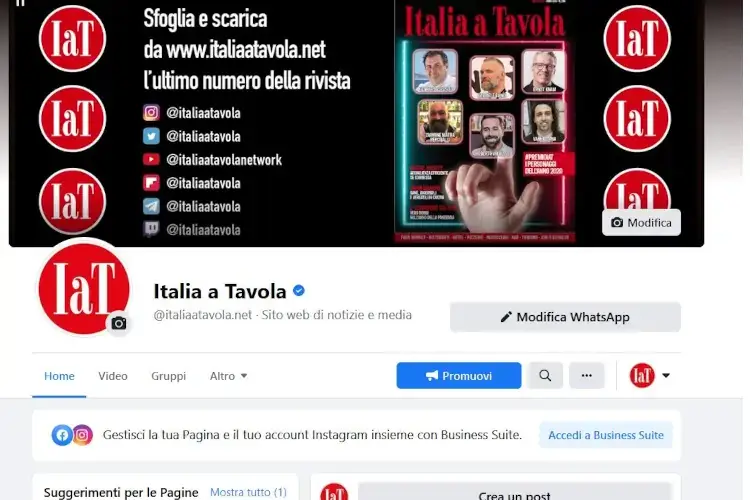 la pagina di Italia a Tavola su Facebook Facebook &egrave; sempre il pi&ugrave; usato Ma i dati degli utenti sono a rischio