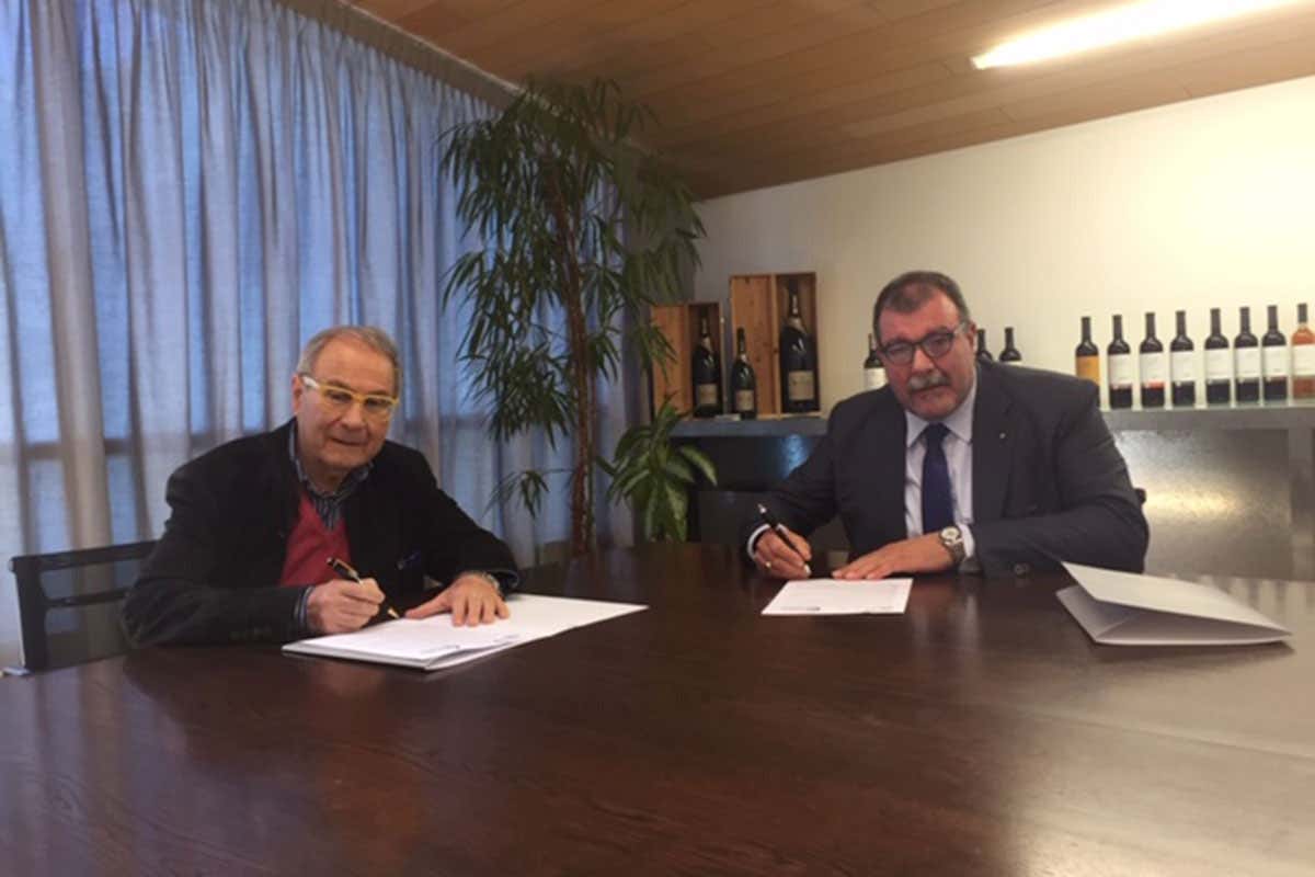 Da sinistra, Sandro Boscaini e Luca Rigotti Alleanza Federvini-cooperative per un database sull'autenticit&agrave; del vino