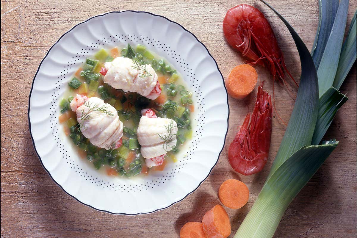 Filetti di sogliole e gamberetti Pesci piatti, la sogliola si presta a infinite ricette