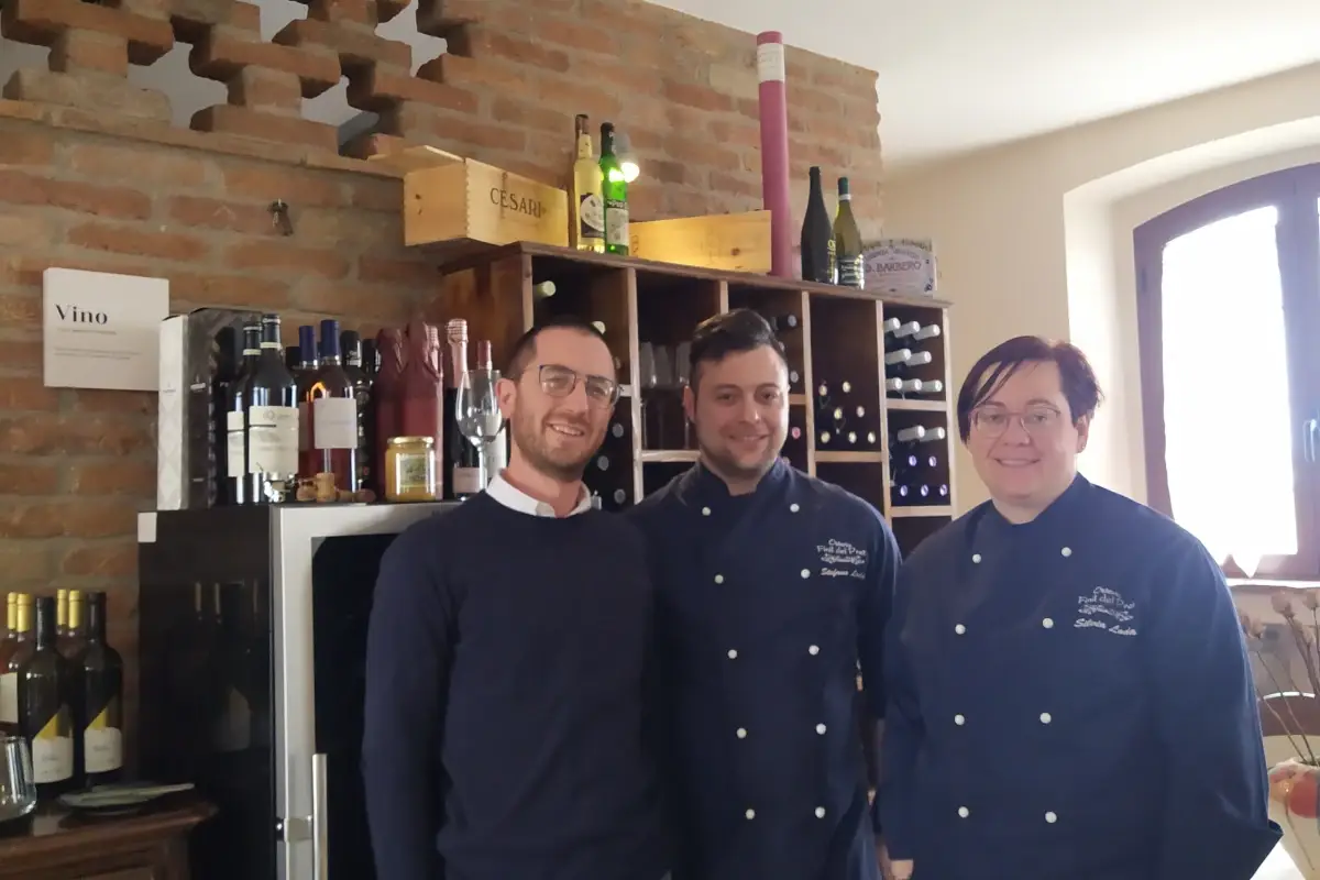 Sa sinistra Simone Bianchetti, Stefano Loda e Silvia Loda Semplicit&agrave;, territorialit&agrave; e gusto: ecco i capisaldi di Finil del Pret