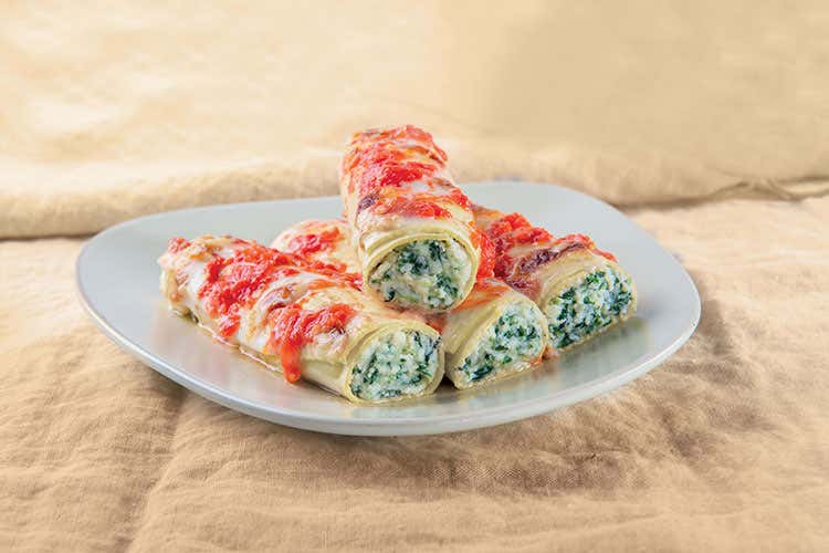 Cannelloni ricotta e spinaci (Fiordiprimi, teglie bio per gastronomia e catering)
