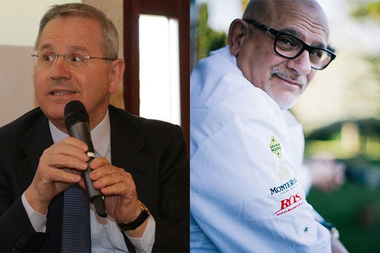 Lino Stoppani e Claudio Sadler (Le Soste entra nella famiglia Fipe Patto a favore della Cucina italiana)