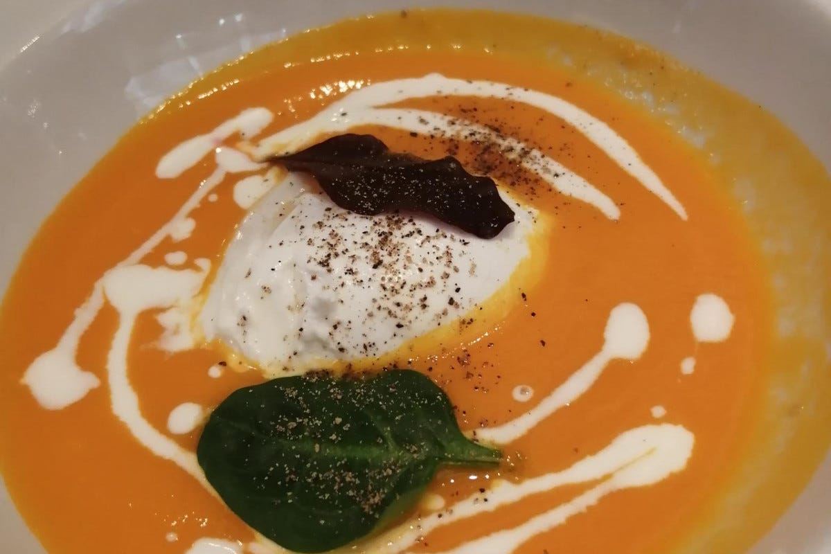 l’Uovo poché su vellutata di carote alla robiola Il ritorno del Flora Restaurant polo del gusto con la cucina di Massimo Piccolo