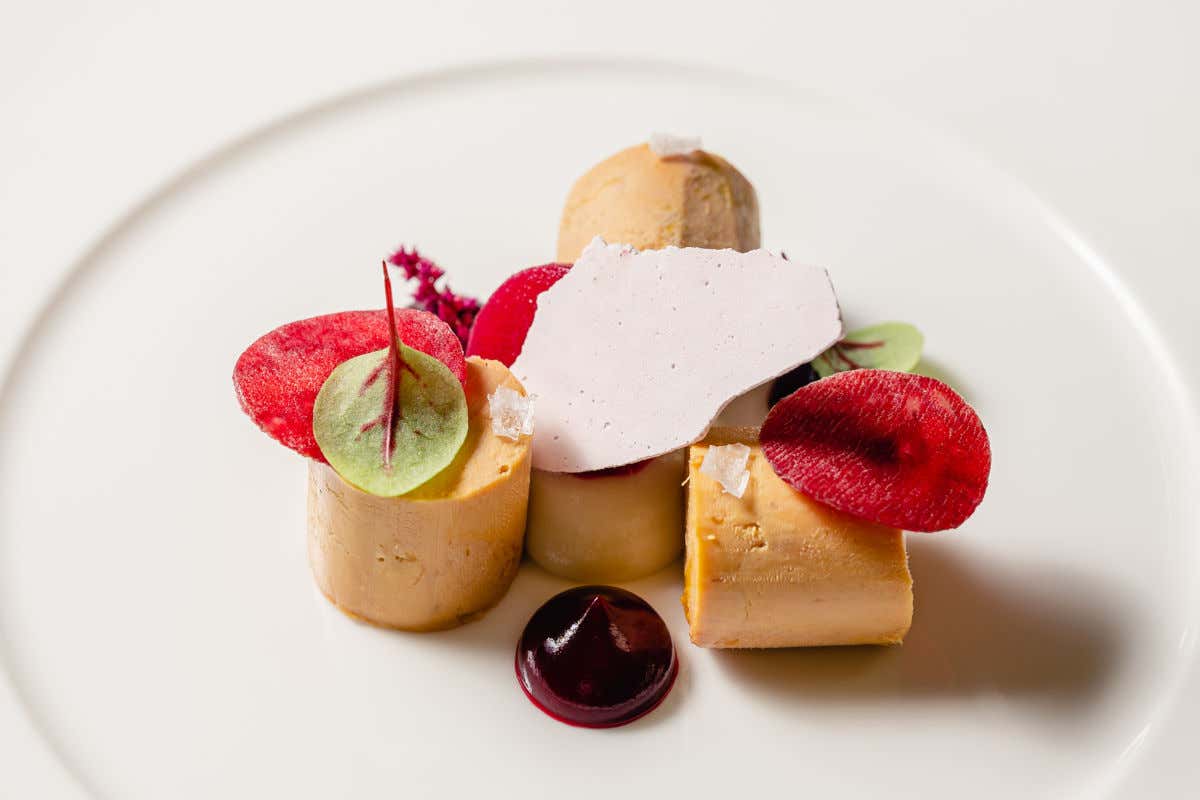 Foie Gras &egrave; una portata del percorso di degustazione Presente&nbsp; 