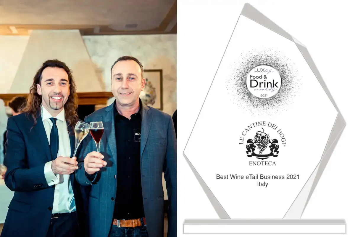 I fratelli Berna brindano all'award Enoteca dei Dogi ottiene il Food 