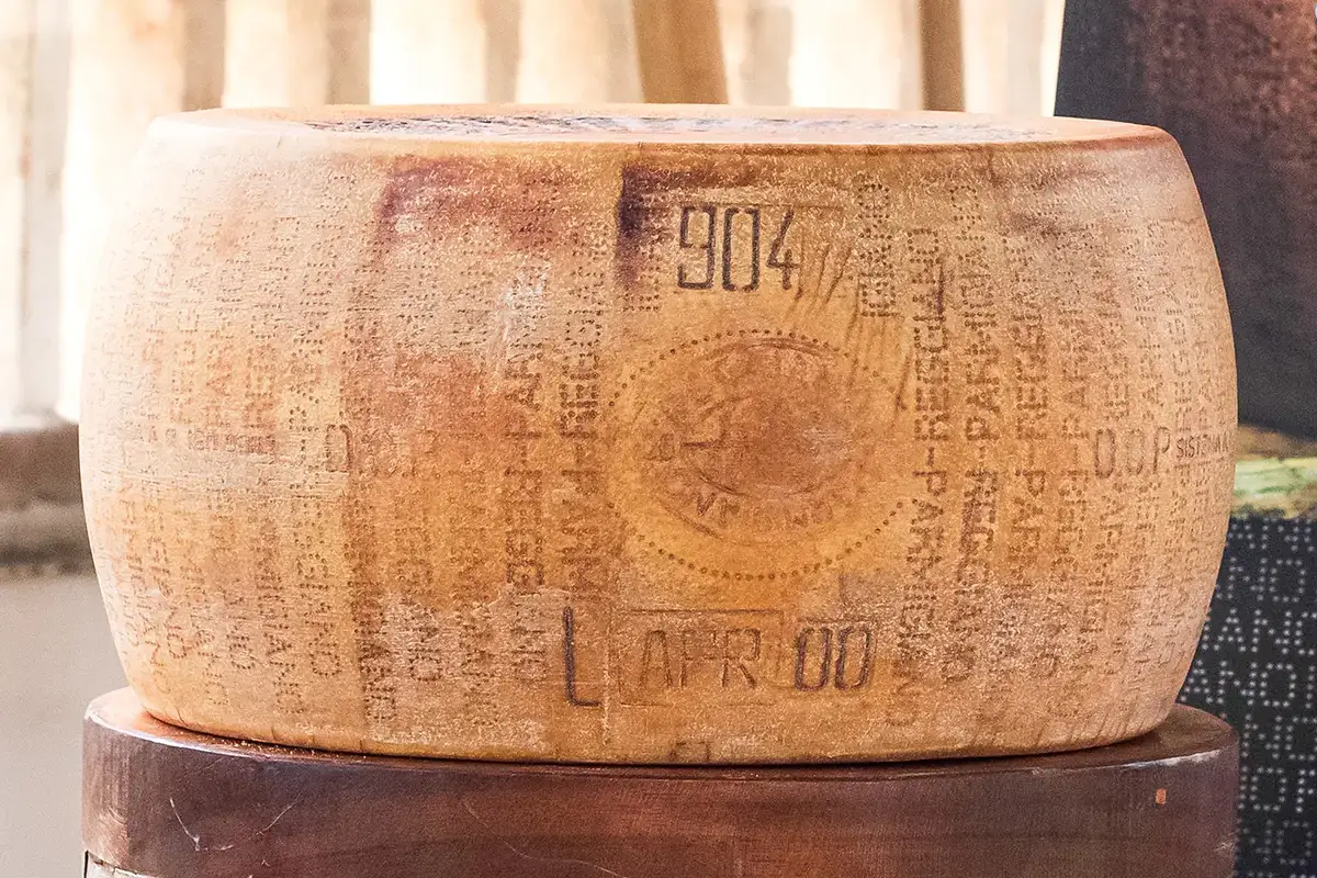 La forma di Parmigiano Reggiano che verr&agrave; battuta all'asta di beneficenza La Nazionale del Parmigiano Reggiano porta 96 caseifici a Oviedo per i World Cheese Awards