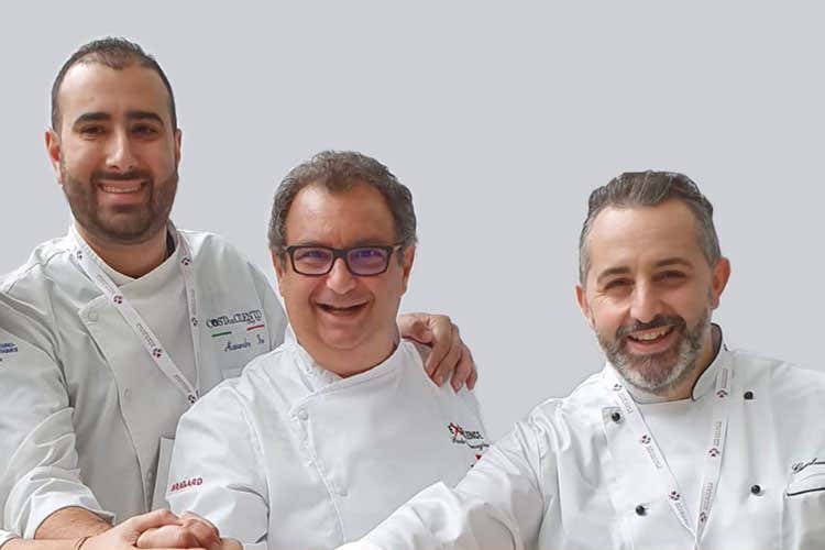 Alessandro Feo, Paolo Gramaglia e Luca Fattorusso (Al Feo, cena a sei mani con la stella di Gramaglia)