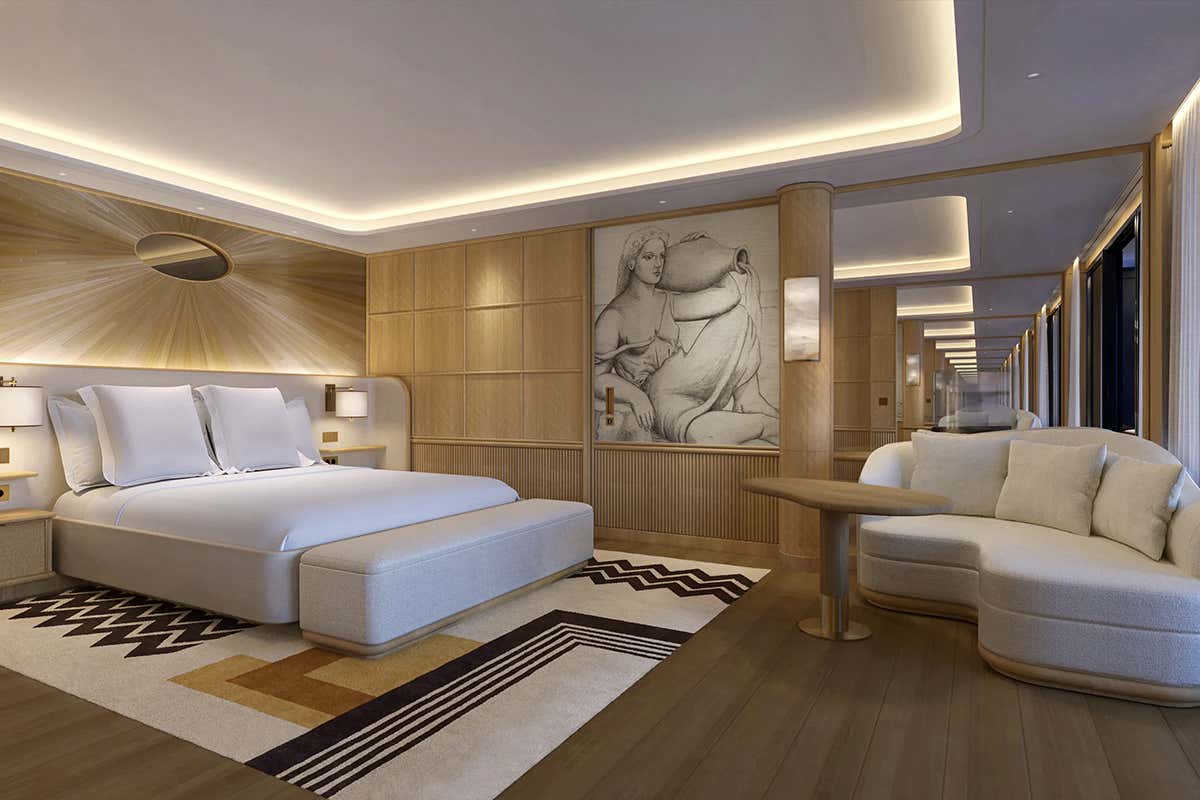 Una delle suite dello yacht Four Seasons I
