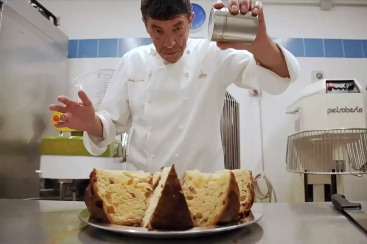 Nicola Fiasconaro in un frame del docufilm La Favola Fiasconaro su Food Network in &ldquo;Eccellenze di Sicilia&rdquo;