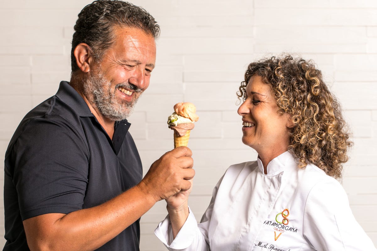 Francesco Simon e Maria Agnese Spagnuolo della gelateria FataMorgana di Roma Celiachia un ristorante non può ignorarla. Senza dimenticare il gusto