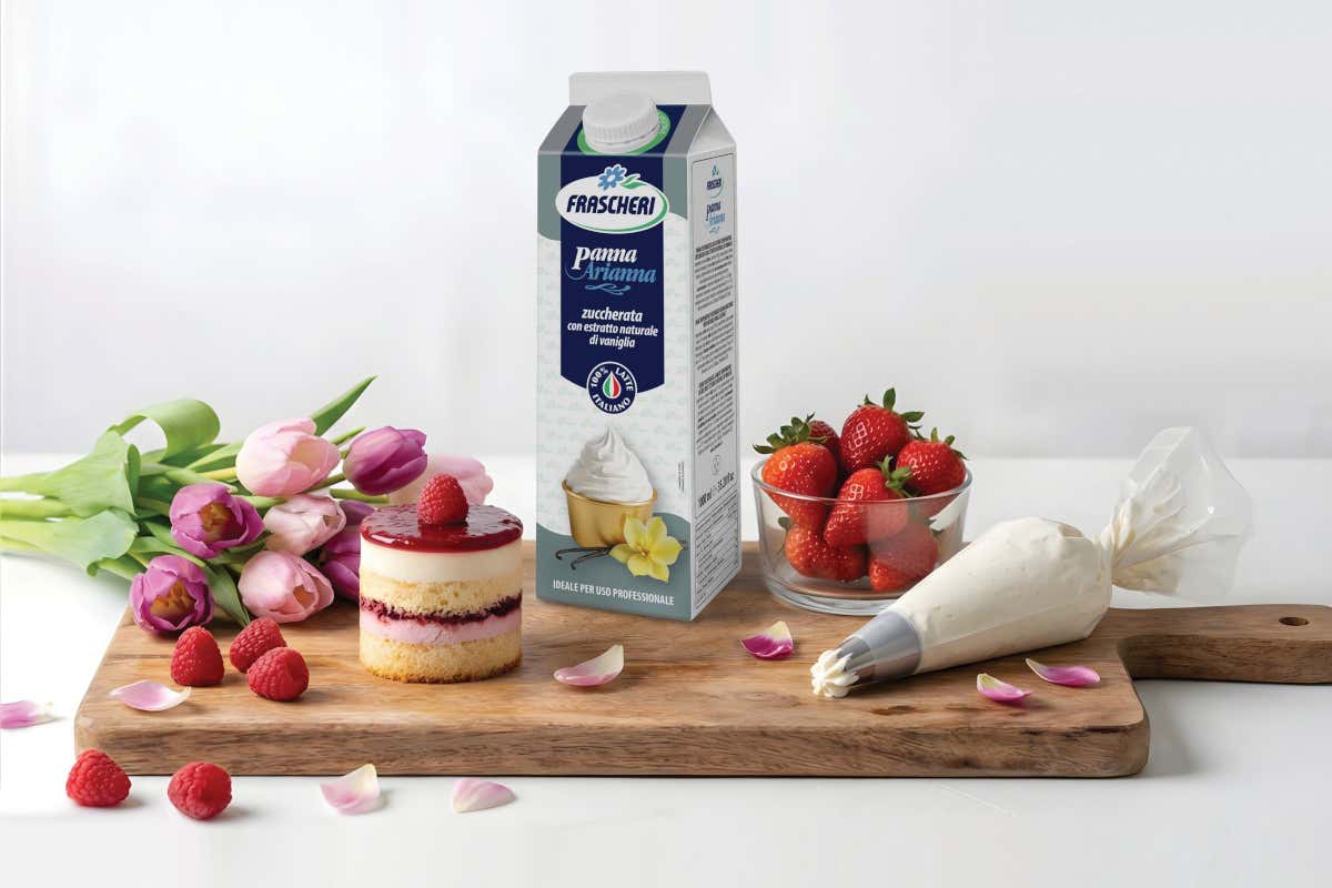 Nella nuova Panna Arianna, lo zucchero già bilanciato consente di ridurre i passaggi in laboratorio