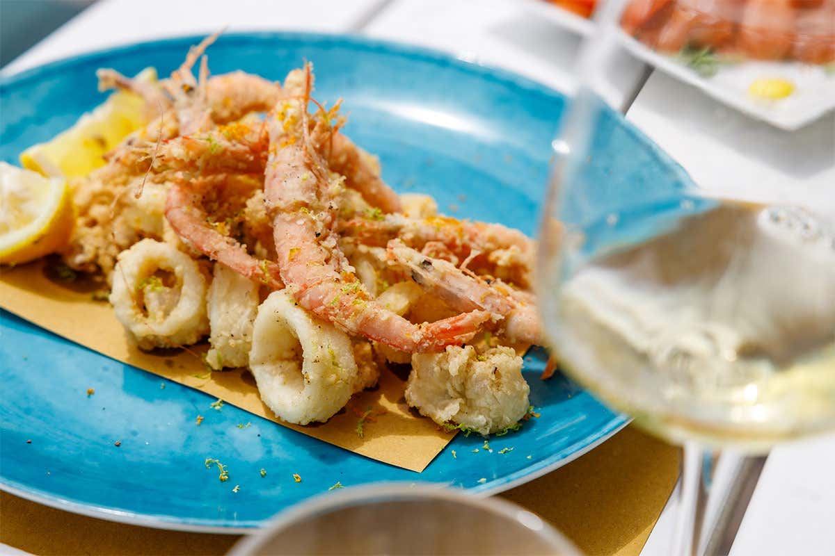 Frittura di calamari e gamberi