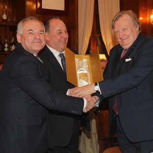 Da sinistra: Roberto Castagner, Bernardo Piazza e Carlo Rubbia