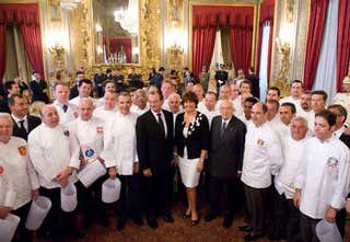 I 25 cuochi in visita dal presidente della Repubblica