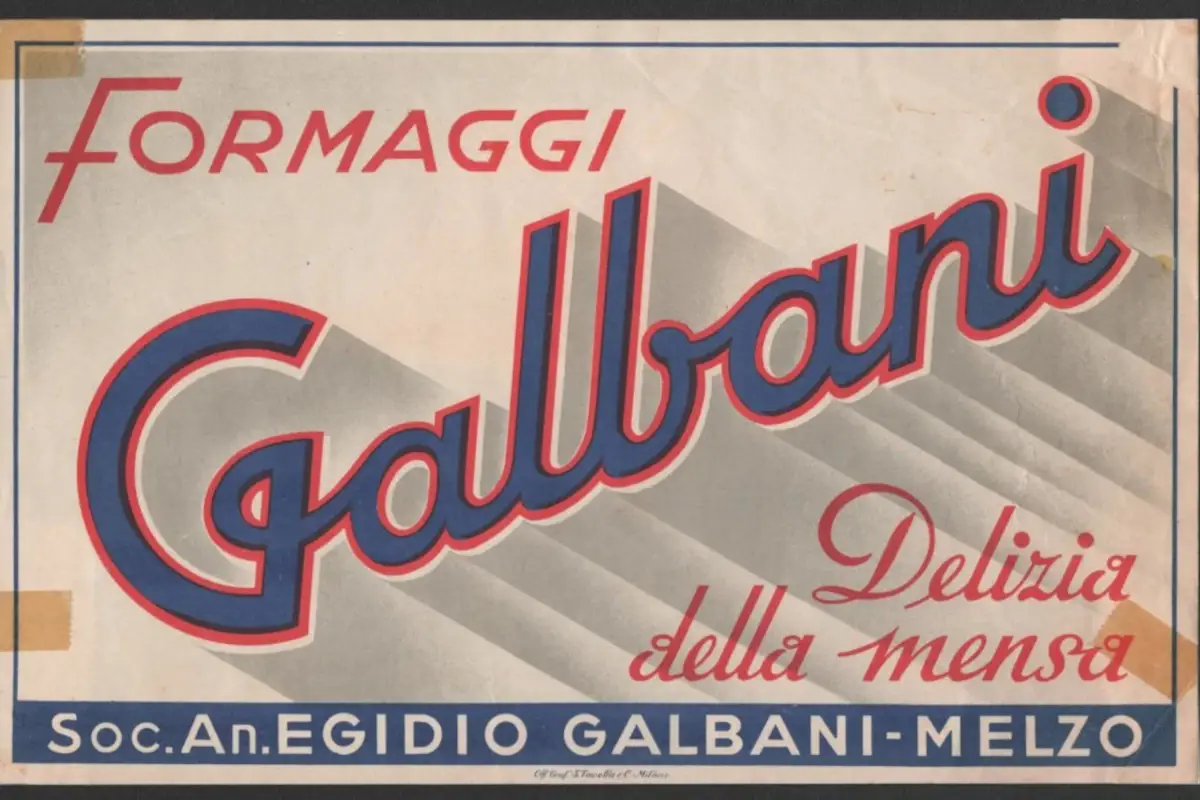 Anni Trenta-Quaranta del Novecento. Manifesto pubblicitario.&nbsp; Galbani festeggia 140 anni di attivit&agrave; con una mostra ricca di immagini storiche e pezzi da collezione