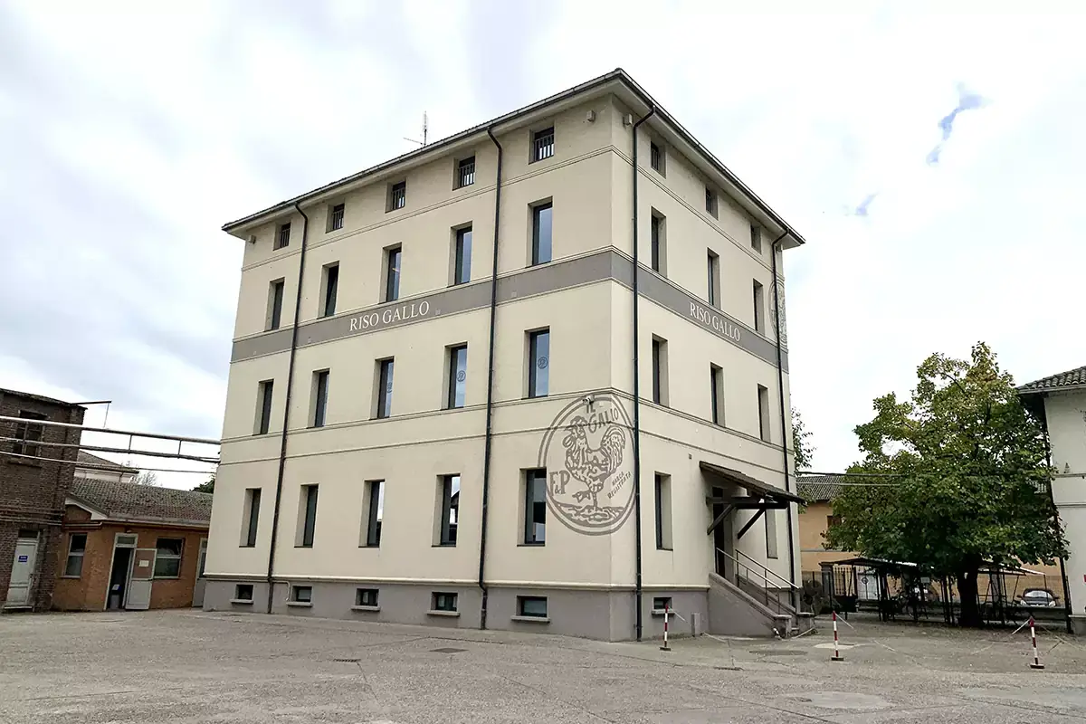 La sede dell'azienda, dal 1926 a Robbio Lomellina (Pv) La sostenibilit&agrave;, valore aggiunto per Riso Gallo