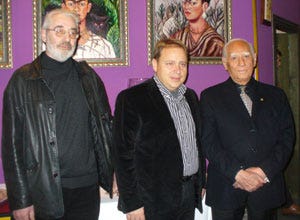 Pino Capozzi e Roberto Gambirasio con il sindaco di Gandia, Josè Manuel Orengo (al centro)