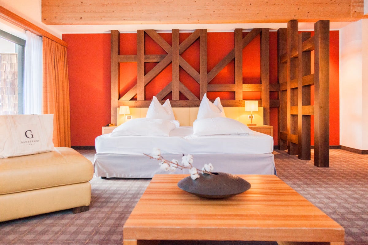 Una suite dell'Hotel Garberhof Silent luxury in Val Venosta: l’hotel Garberhof sceglie il lusso silenzioso