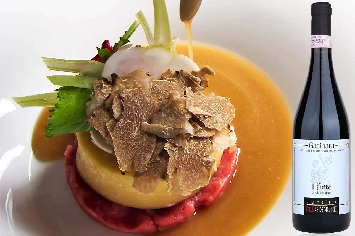 Gattinara Docg “Il Putto” di Cantina del Signore con “Ossobuco” di Errico Recanati del ristorante Andreina di Loreto (An), stella Michelin e socio Euro-Toques Italia £$L’Italia del vino:$£ Tre Gattinara da non perdere