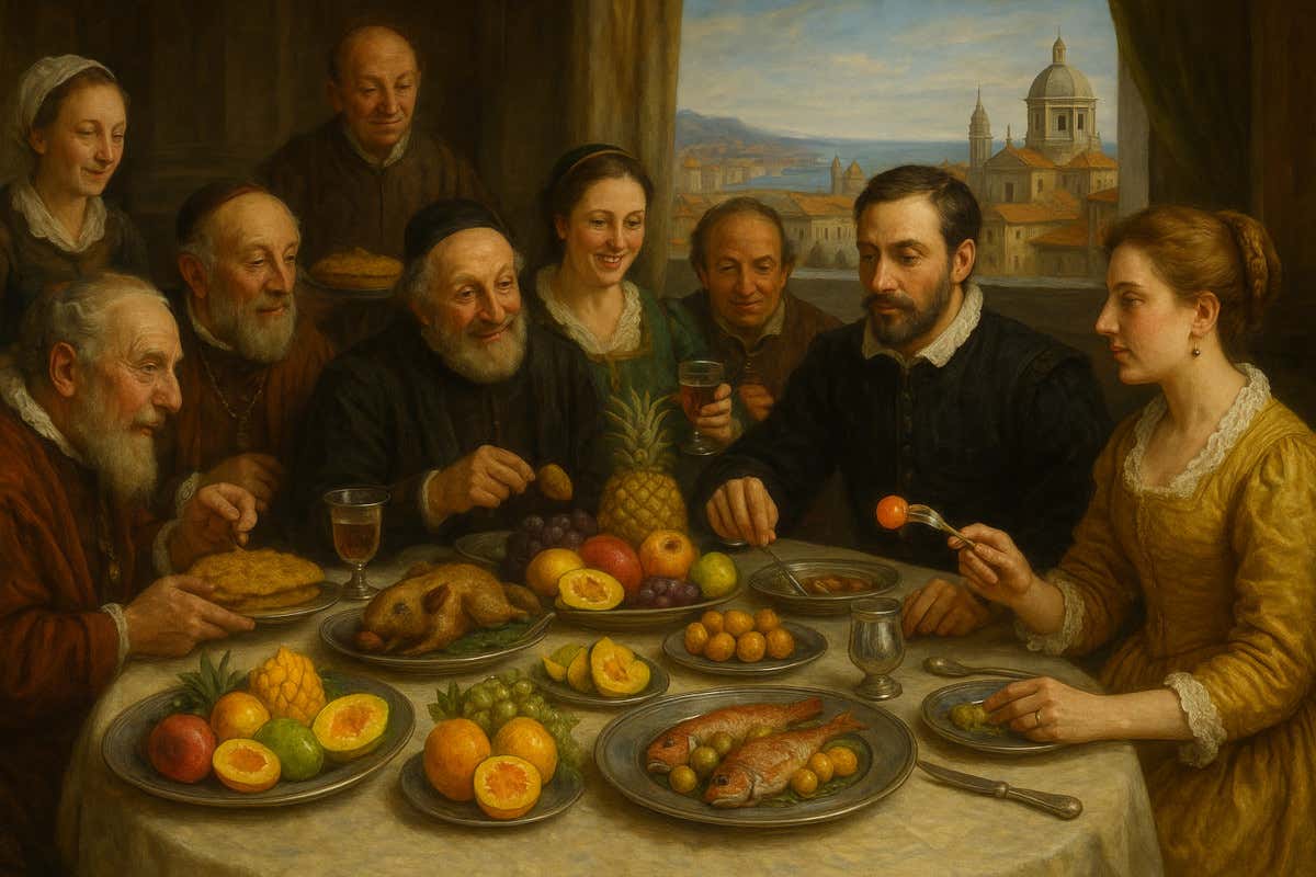 Un pranzo a Genova nel 1692: la cucina porta in tavola il Nuovo Mondo