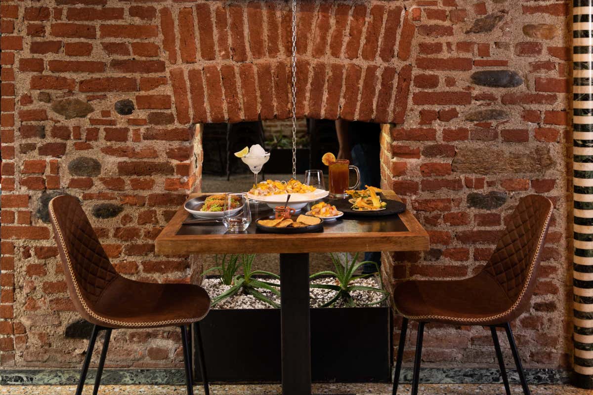 Un dettaglio della sala de El Beso di Torino