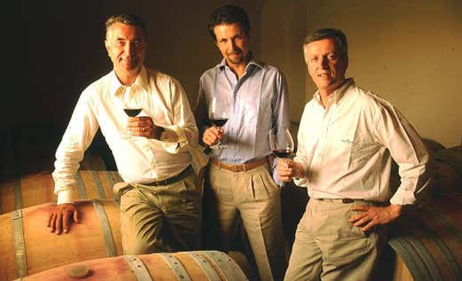 Gianni e Domenico Zonin con Franco Giacosa Gianni e Domenico Zonin con Franco Giacosa