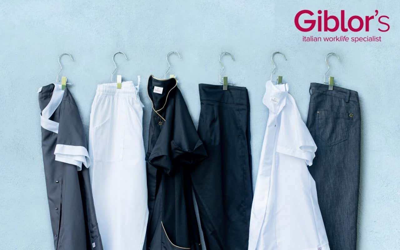 I capi professionali per l'Horeca di Giblor's Rossini Trading acquisisce il 100% dei capi da lavoro Horeca di Giblor's I capi professionali per l'Horeca di Giblor's Rossini Trading acquisisce il 100% dei capi da lavoro Horeca di Giblor's