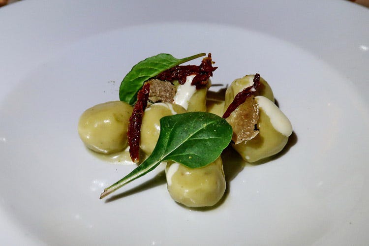 Gli gnocchi dsi zucchina (Giuliano e Ruta, cena a 4 mani all’Acanto di Palermo)