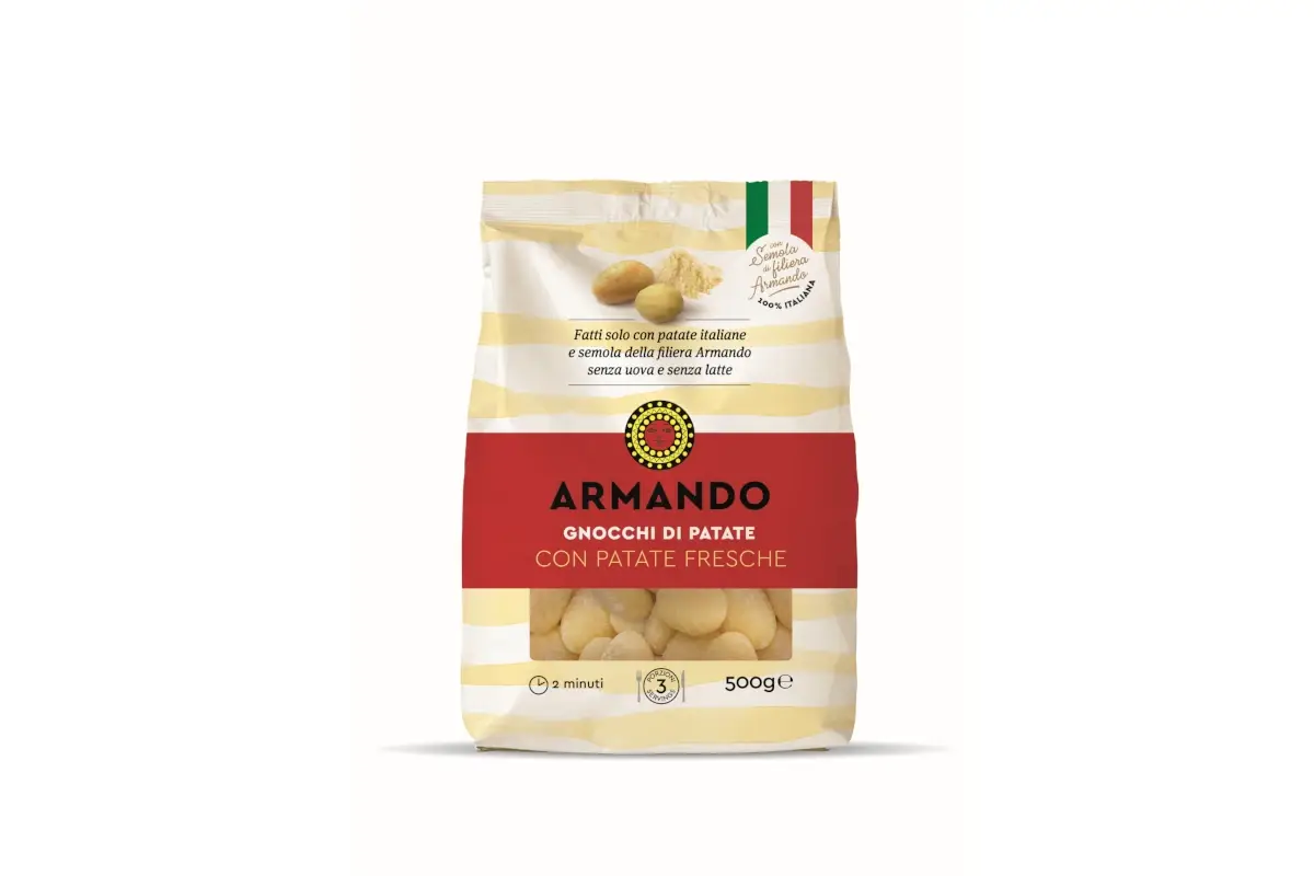 Gli Gnocchi di Armando&nbsp; Pasta Armano lancia gli Gnocchi di patate 100% italiani