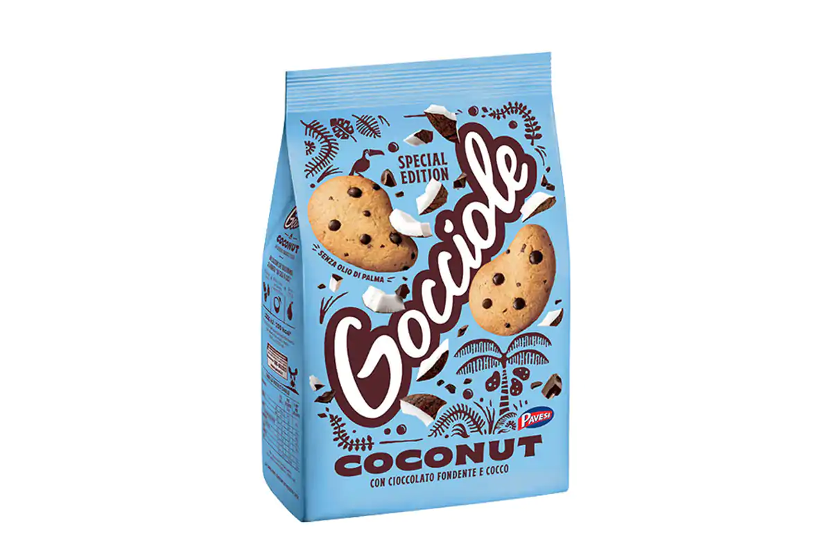 La nuova referenza lanciata a febbraio 2021: Gocciole Coconut Il biscotto pi&ugrave; amato dagli italiani? Sono le Gocciole di Pavesi