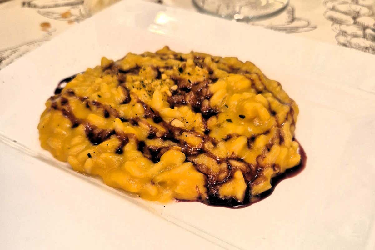 Risotto di Grumolo delle Abbadesse con fegatini e Amarone