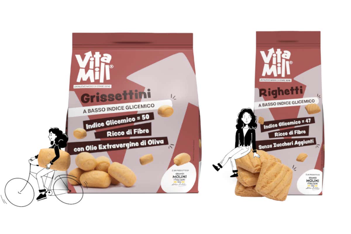 I Grissettini e i Righetti, due nuove referenze a basso indice glicemico e ricche di fibre della linea VitaMill®