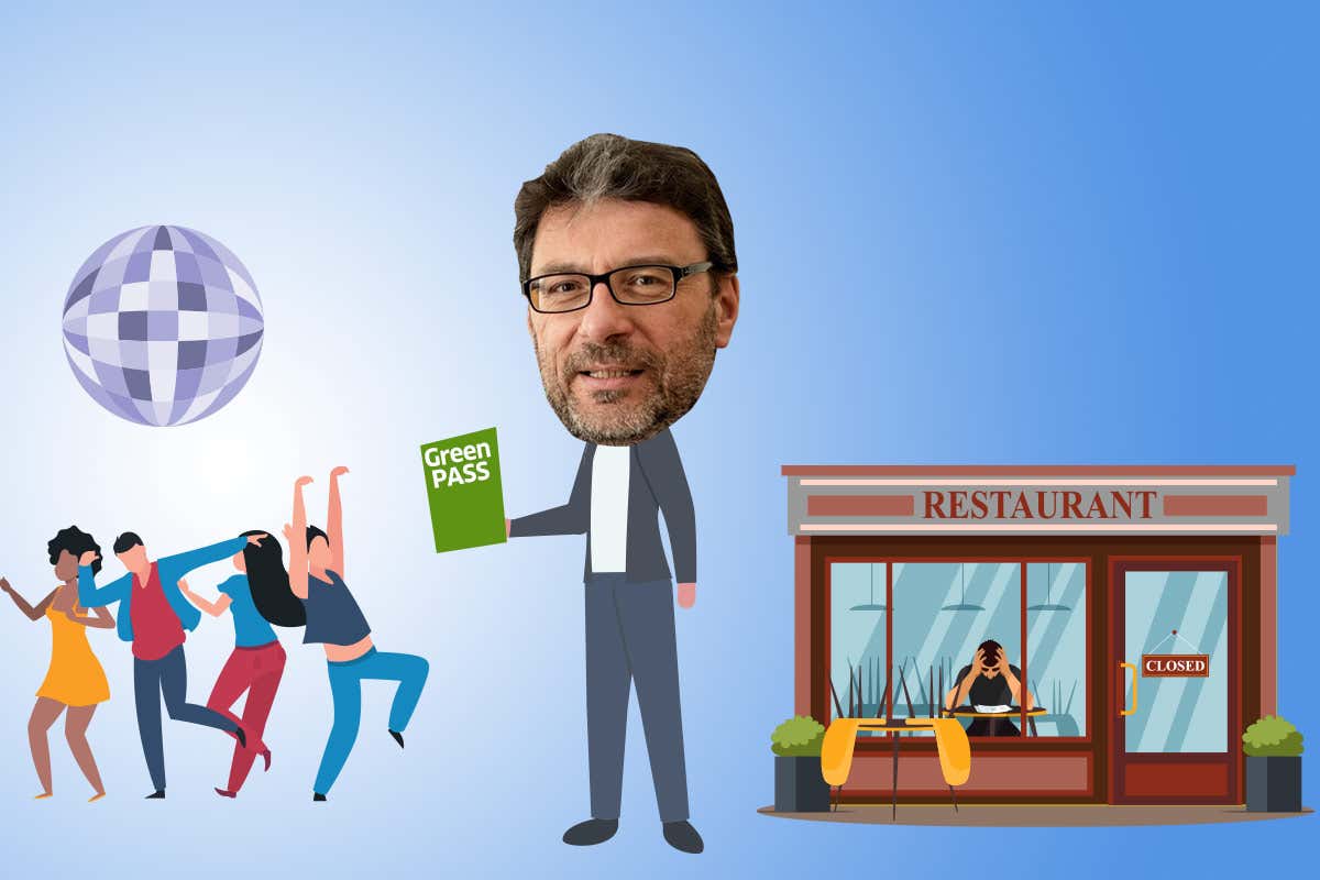 Le scelte di Giorgetti sul green pass Giorgetti sul green pass: No ai ristoranti, sì alle discoteche