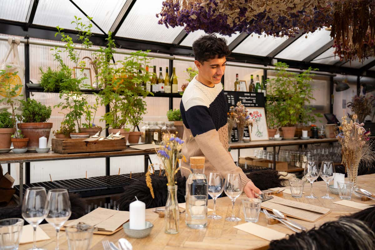La sala del ristorante Gro Spiseri