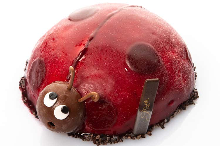 La torta gelato "coccinella"  -Tutti i gusti del gelato artigianale A Roma Gru&eacute; si ispira alla pittura