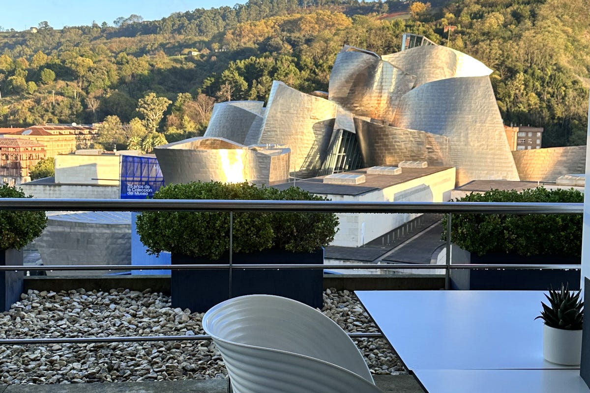 Il Guggenheim visto dal Gran Hotel Domine  Paesi Baschi passione allo stato puro. E una gastronomia al top