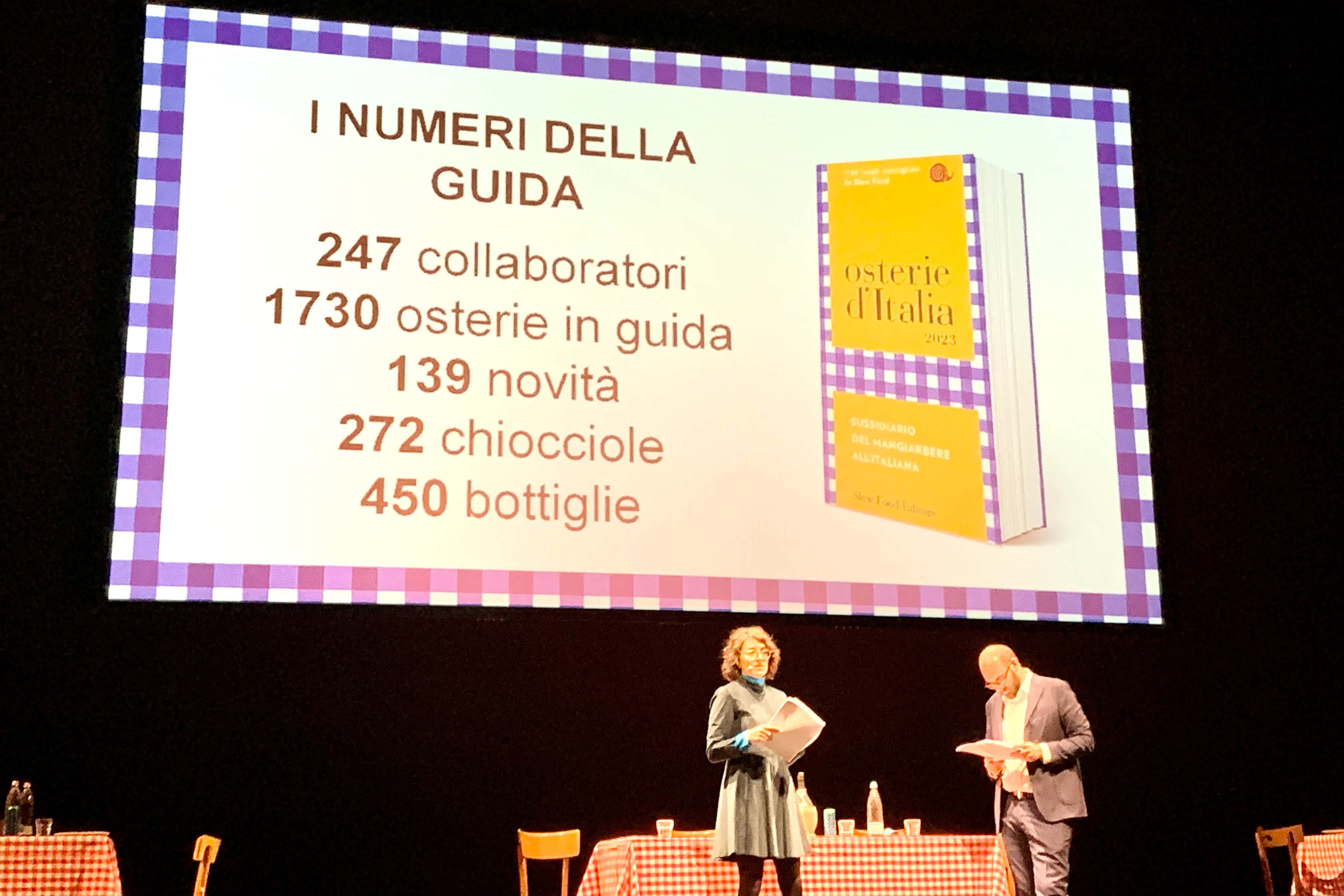 Francesca Mastrovito ed Eugenio Signoroni sul palco del Piccolo Teatro Strehler di Milano Osterie d’Italia 2023 premia il valore dell’accoglienza Francesca Mastrovito ed Eugenio Signoroni sul palco del Piccolo Teatro Strehler di Milano Osterie d’Italia 2023 premia il valore dell’accoglienza