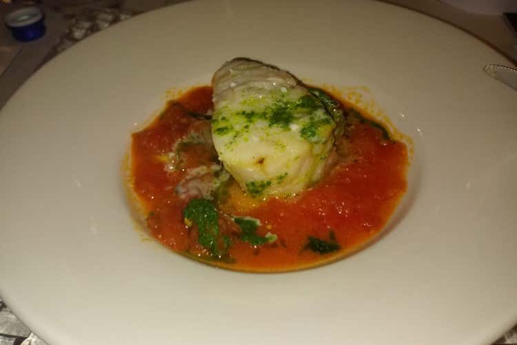 Il trancio di baccal&agrave; in guazzetto (Gusto ligure in terra mantovana Protagonista il basilico di Zeffirino)