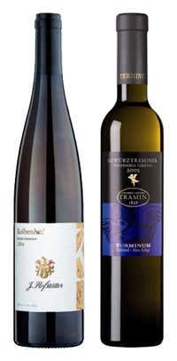 Kolbenhof 2007 di Hofst&auml;tter e Terminum 2006 vendemmia tardiva di Cantina di Termeno