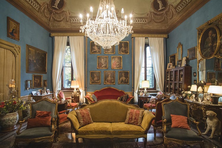 Una sala di Casa Rignòn (Con Homeating le case di lussosi aprono per cene esclusive)