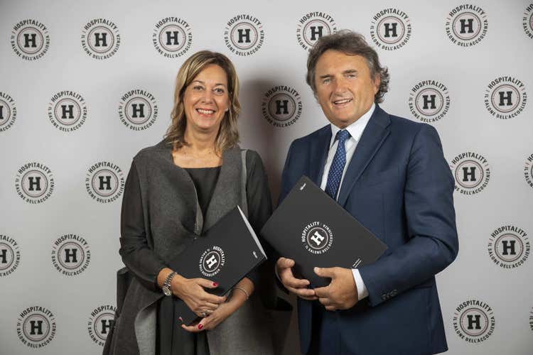 Carla Costa e Roberto Pellegrini (Da Expo Riva Hotel a Hospitality Sul Garda trentino si cambia passo)