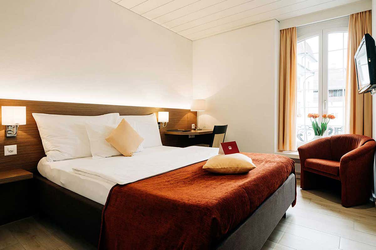 Una delle stanze dell'Hotel Krone