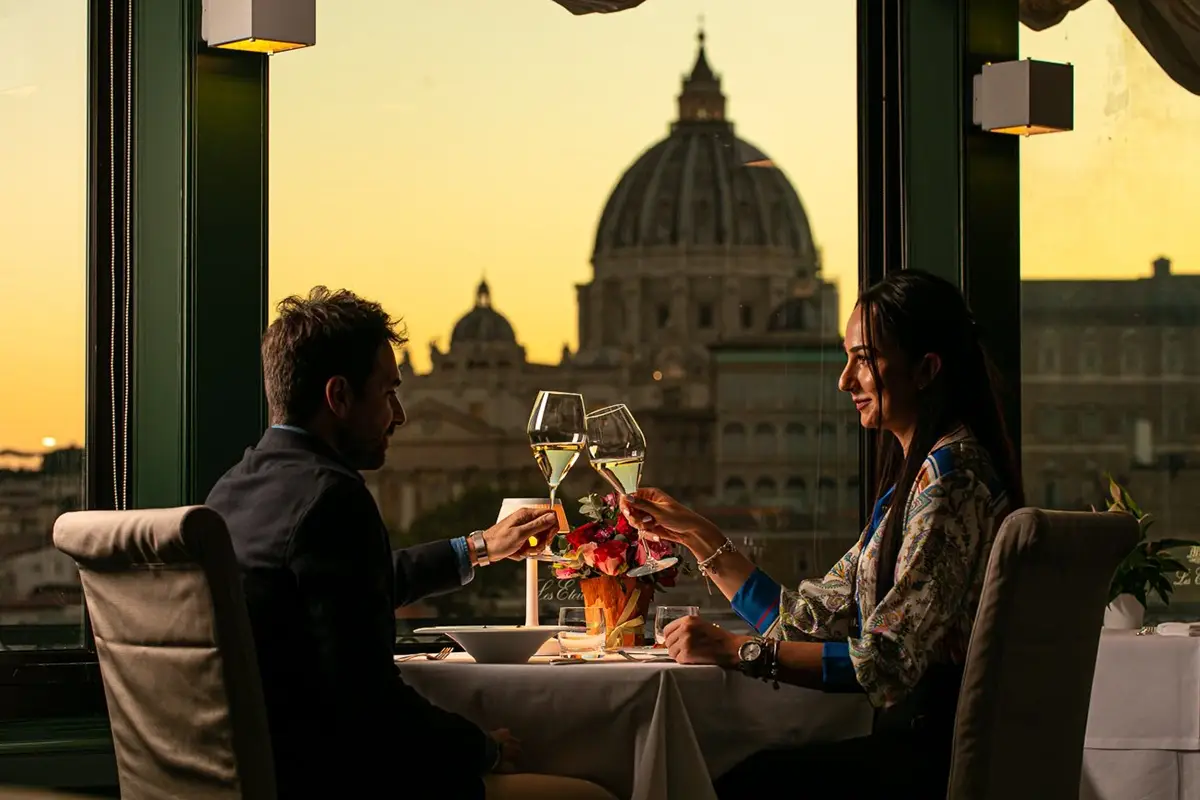 La cena al ristorante Les &Eacute;toiles&nbsp; Ecco i migliori ristoranti di Roma dove giurarsi amore eterno