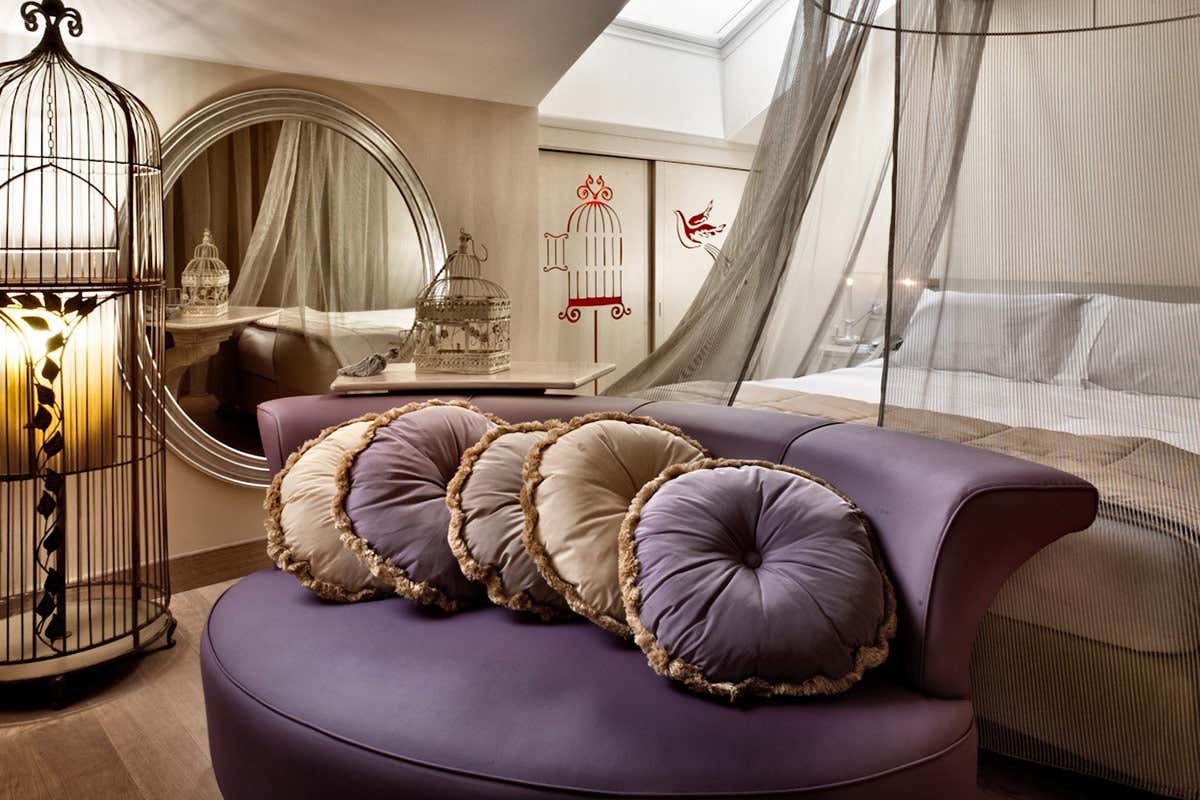 Una stanza di Château Monfort a Milano, hotel membro del circuito Relais & Châteaux
