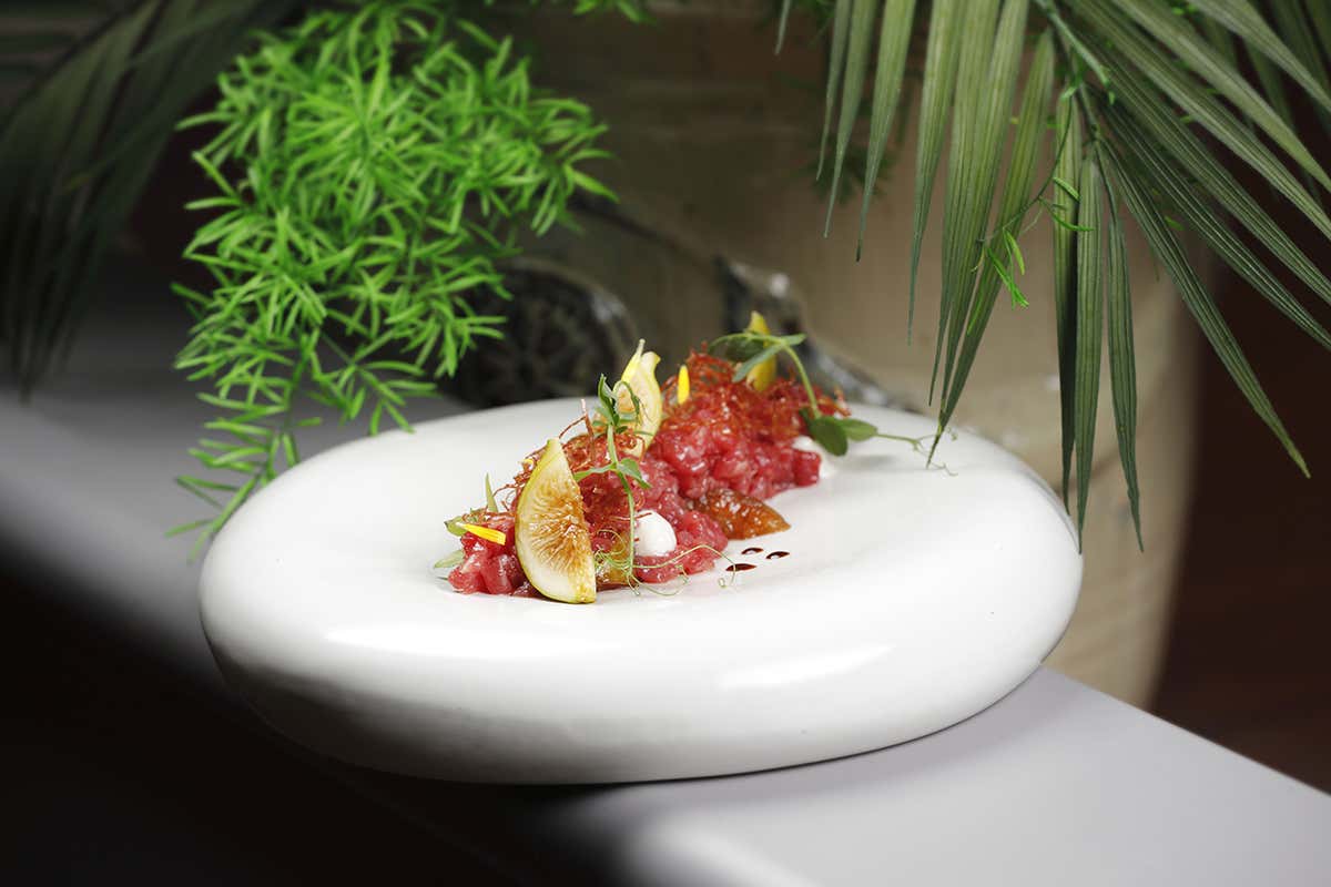 I Portici - Tartare di razza Romagnola, fichi e maionese di prosciutto DA FINIRE - Ristoranti Bologna